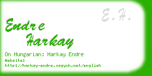 endre harkay business card